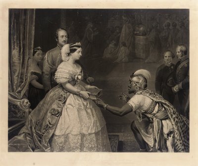 La Biblia "Este es el secreto de la grandeza de Inglaterra, ¡la gloria de Inglaterra!", grabado por William Henry Simmons de Thomas Jones Barker