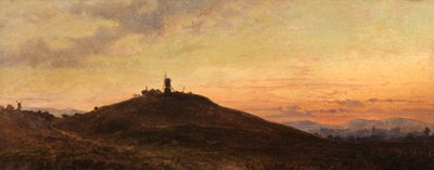 Molino de viento al atardecer de Thomas Jr. Whittle