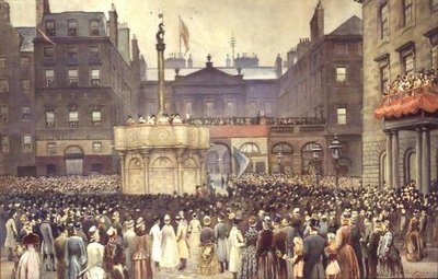 La presentación de la Cruz del Mercado Restaurada, Edimburgo, al Consejo de Magistrados por el Muy Honorable W.E. Gladstone, MP, 23 de noviembre de 1885 de Thomas L. Sawers