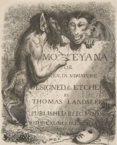 Página de Título, de Monkey-ana, o Hombres en Miniatura de Thomas Landseer