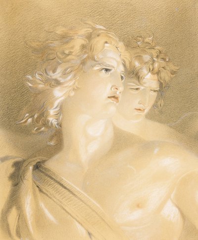 Ángel caído - Satanás como un ángel caído de Thomas Lawrence