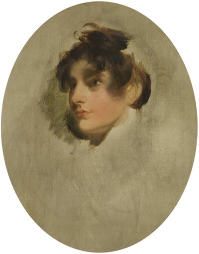 Cabeza de una joven, c.1800-05 de Thomas Lawrence