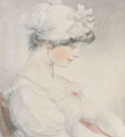 Retrato de Julia Angerstein, medio cuerpo, de perfil a la derecha de Thomas Lawrence