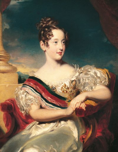 Retrato de María II de Portugal, Reina de Portugal, por la escuela de Thomas Lawrence de Thomas Lawrence
