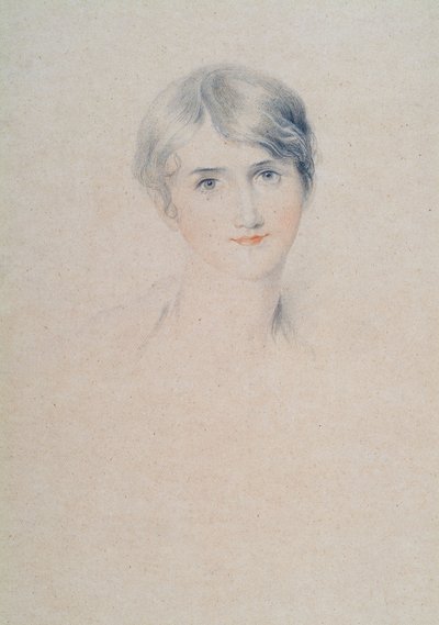 Retrato de Miss Bloxham, c.1800-10 (lápiz y tiza sobre papel) de Thomas Lawrence