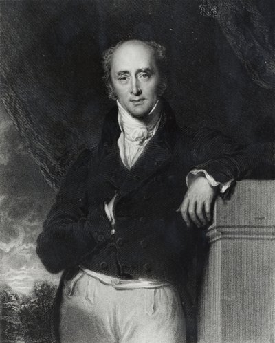 Retrato del Muy Honorable Charles Grey, Conde Grey (1764-1845) grabado por J. Cochran de Thomas Lawrence