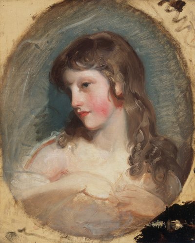 Estudio de una niña, c1800 de Thomas Lawrence