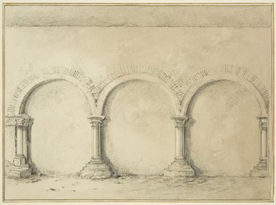 Arcos y columnas en las instalaciones de Mereweather entre Nicholas Street y Corn Street de Thomas Leeson the Elder Rowbotham