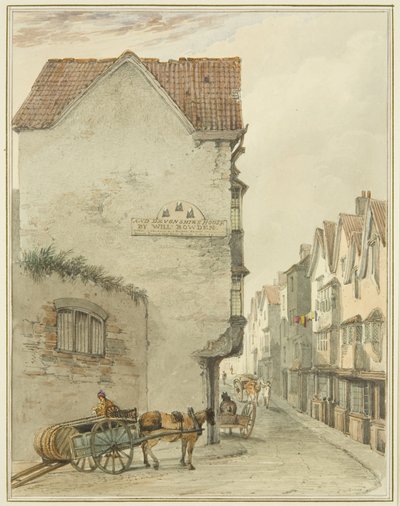 Back Street, mirando al sur de Thomas Leeson the Elder Rowbotham