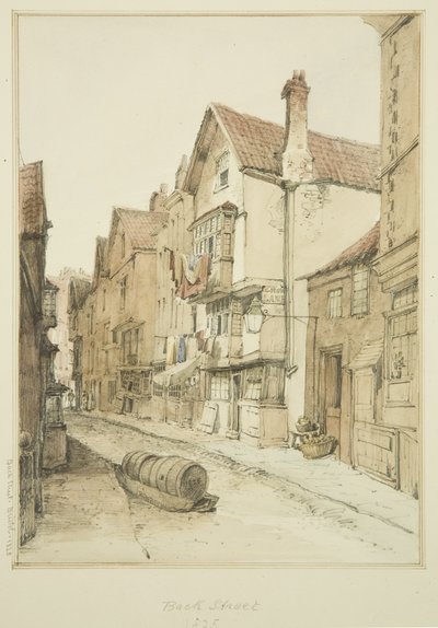 Calle Trasera, mirando al norte de Thomas Leeson the Elder Rowbotham