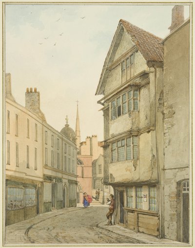 Back Street, mirando al norte hacia Baldwin Street de Thomas Leeson the Elder Rowbotham