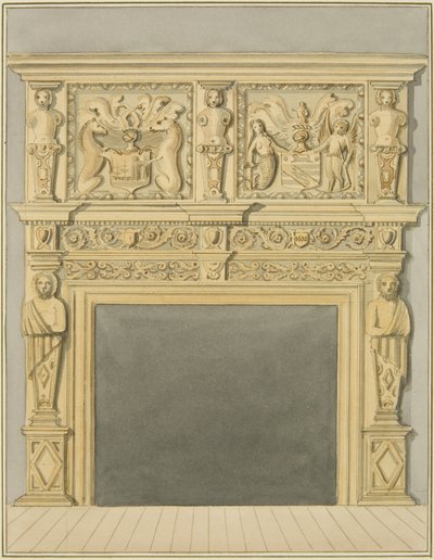 Chimenea fechada en 1632, en 128 Calle Redcliffe de Thomas Leeson the Elder Rowbotham
