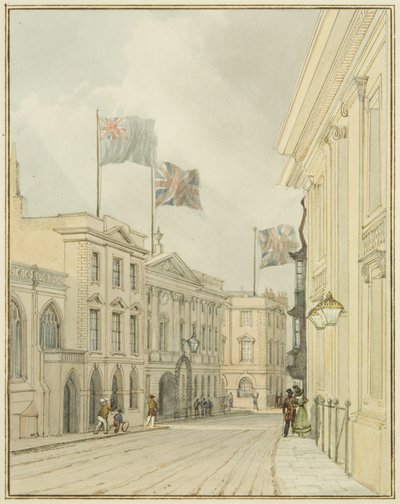 Calle Corn desde la Casa del Consejo de Thomas Leeson the Elder Rowbotham