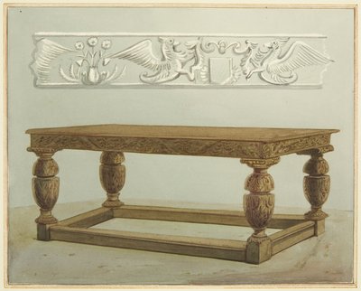 Mesa del consejo en la Gran Sala de la Casa de la Moneda, ahora Hospital de San Pedro de Thomas Leeson the Elder Rowbotham