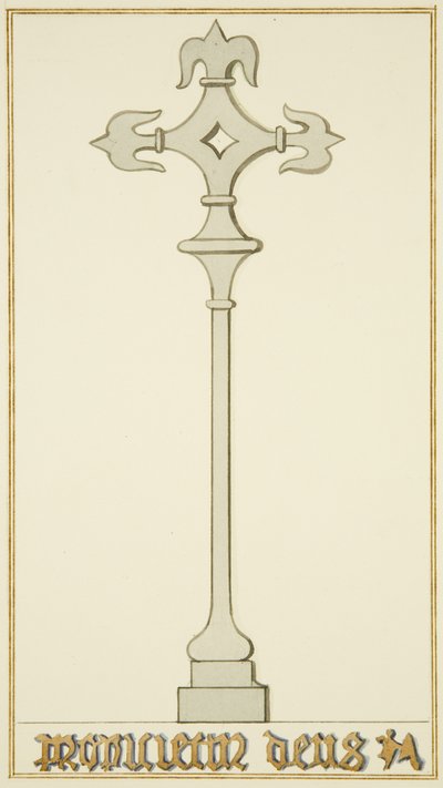 Cruz en la antigua lápida en la Cripta de la Iglesia de St John de Thomas Leeson the Elder Rowbotham
