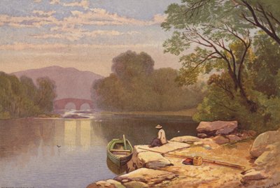 Lagos Killarney, Old Weir Bridge (litografia en color) de Thomas Leeson the Elder Rowbotham