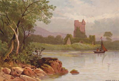 Lagos de Killarney, castillo de Ross (litografia en color) de Thomas Leeson the Elder Rowbotham