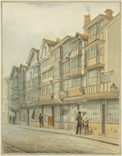 Mirando hacia arriba en Broad Street de Thomas Leeson the Elder Rowbotham