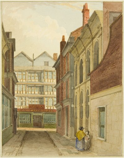 Calle Mary-le-Port vista desde el Mercado de Queso de Thomas Leeson the Elder Rowbotham