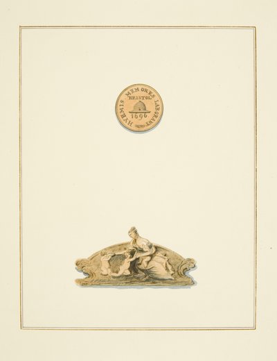 Adornos en sillas en la Cámara del Consejo en la Casa de la Moneda, y el friso en el vestíbulo de la Casa de la Moneda, ahora Hospital de St Peter de Thomas Leeson the Elder Rowbotham