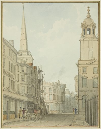 Parte de Corn Street y Wine Street de Thomas Leeson the Elder Rowbotham