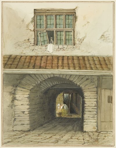 Arco de pasaje detrás de la casa en Marsh Street de Thomas Leeson the Elder Rowbotham