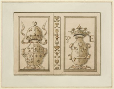 Escudos de armas reales de 46 Baldwin Street de Thomas Leeson the Elder Rowbotham