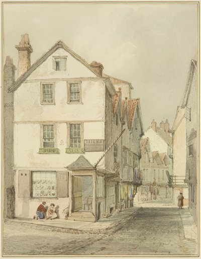 Calle Silver y Parte Trasera de San James, mirando al Sur de Thomas Leeson the Elder Rowbotham
