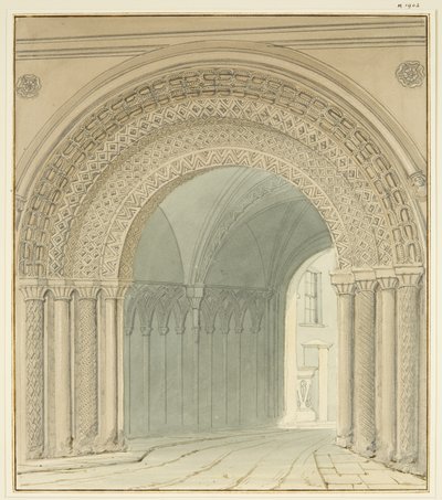 Vista sur de la puerta del colegio, Catedral de Bristol de Thomas Leeson the Elder Rowbotham