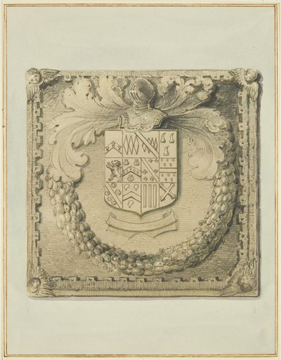 Escudo de armas de piedra sobre la puerta norte de Barr