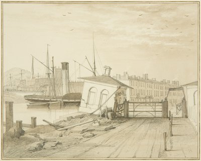 Hundimiento de la Casa de Peaje, en el Puente de Prince Street, 1828 de Thomas Leeson the Elder Rowbotham