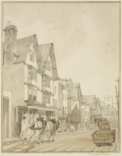 Calle del Templo, mirando al norte de Thomas Leeson the Elder Rowbotham