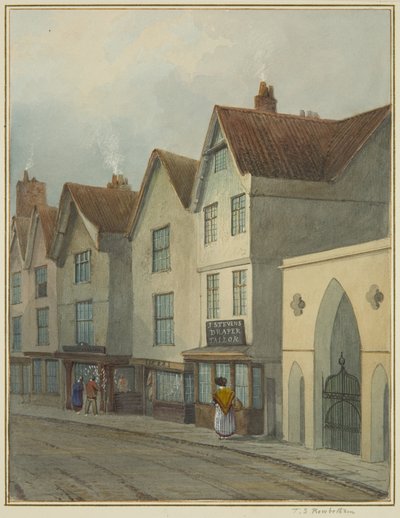 Temple Street mostrando la entrada a Temple Church de Thomas Leeson the Elder Rowbotham