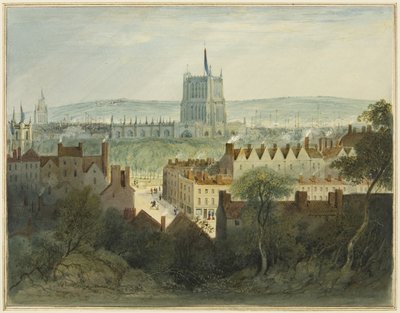La Catedral, College Green y College Street de Thomas Leeson the Elder Rowbotham