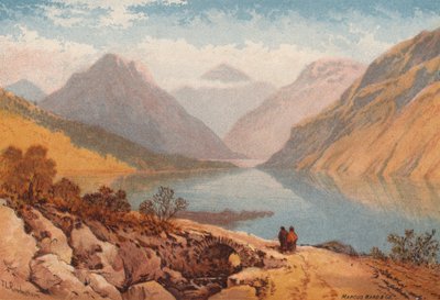 Los lagos ingleses, aguas residuales (litografia en color) de Thomas Leeson the Elder Rowbotham