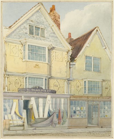 Dos casas antiguas en el lado norte de Castle Street de Thomas Leeson the Elder Rowbotham
