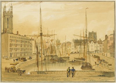 Vista desde el Puente de Piedra, Cabeza del Muelle (San Giles) de Thomas Leeson the Elder Rowbotham