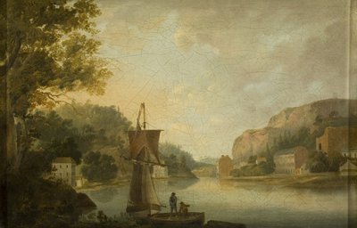 Vista del Avon y Hotwells mostrando los cimientos para Windsor Terrace de Thomas Leeson the Elder Rowbotham