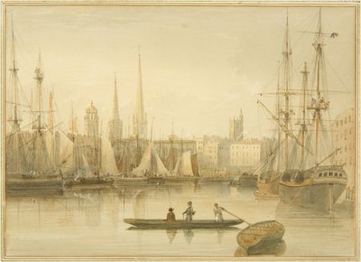 Vista del Puerto Flotante desde Redcliffe Back Ferry de Thomas Leeson the Elder Rowbotham