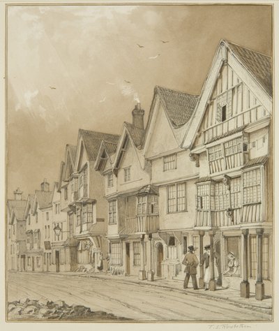 Lado oeste, Temple Street, desde las Casas de Beneficencia de White de Thomas Leeson the Elder Rowbotham
