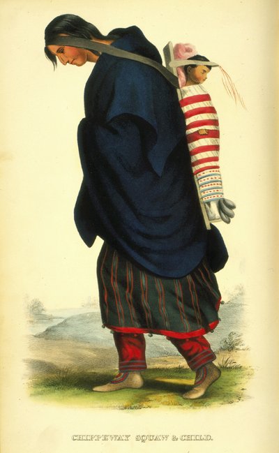 Mujer chippewa y niño de Thomas Loraine McKenney