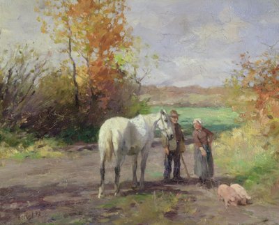 Encuentro en el camino al campo, 1897 de Thomas Ludwig Herbst