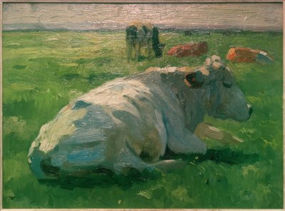 Vaca acostada de Thomas Ludwig Herbst