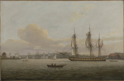 HMS "Pomone" frente a Greenwich de Thomas Luny