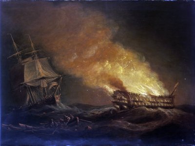 Pérdida de un buque indio, el "Kent", el 1 de marzo. de Thomas Luny