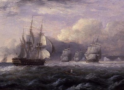 Navegando con una Brisa Fuerte - North Foreland, Costa de Kent de Thomas Luny