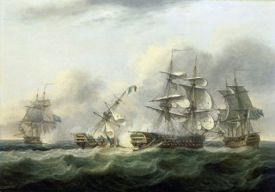 La captura del buque francés "Guillaume Tell", el 31 de marzo de Thomas Luny