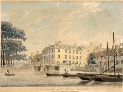 Queens College en la Universidad de Cambridge, pub 1800 de Thomas Malton