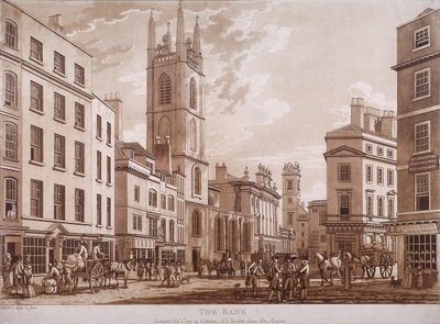 Banco de Inglaterra, Threadneedle Street, Londres, 1781 de Thomas Malton II