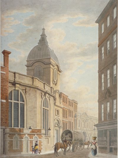 Iglesia de San Benet Fink, Threadneedle Street, Ciudad de Londres, 1797 de Thomas Malton II